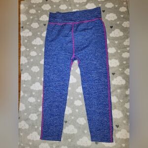 Blue Star purple legging with hot pink seam stitching womens size L/XL